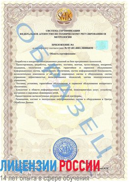 Образец сертификата соответствия (приложение) Кировский Сертификат ISO 27001